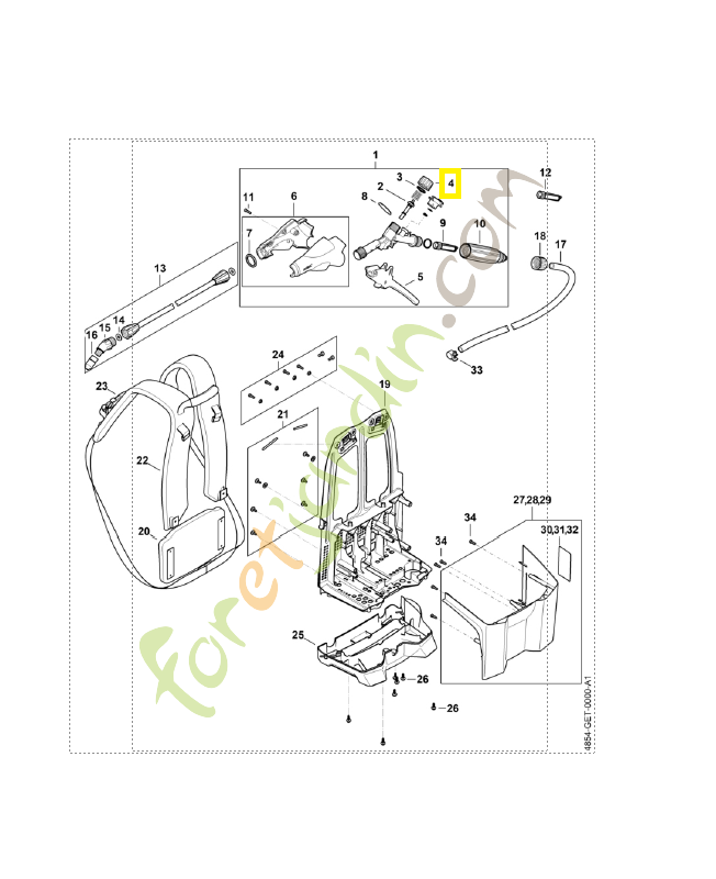 Capuchon extrémité 4255-502-4400. Pièce de rechange Sithl / Vicking