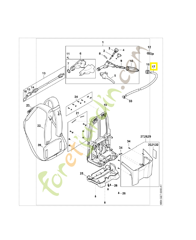 Tuyau 4854-701-6001. Pièce détachée Stihl / Vicking Tuyau 4854-701-6001. Pièce détachée Stihl / Vicking