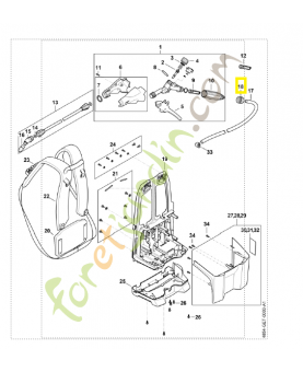 Écrou chapeau 4255-708-3105. Pièce détachée Stihl / Vicking