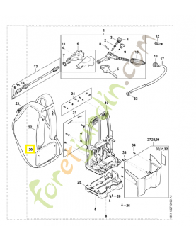 Coussin dorsal 4854-790-8000Pièce détachée Stihl / Vicking