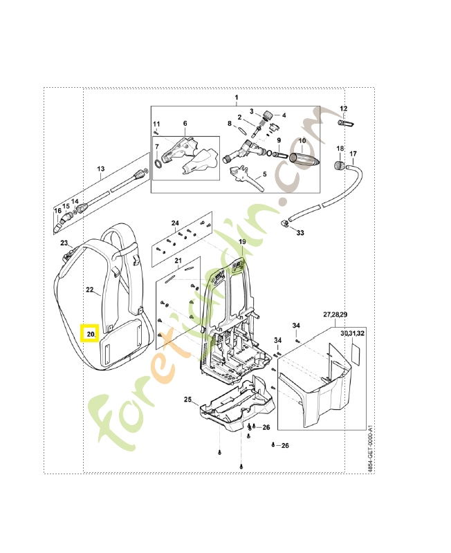 Coussin dorsal 4854-790-8000Pièce détachée Stihl / Vicking Coussin dorsal 4854-790-8000Pièce détachée Stihl / Vicking