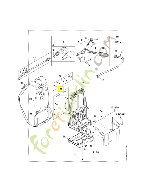 Jeu de pièces de fixation 4854-007-1300. Pièce détachée Stihl / Vicking Jeu de pièces de fixation 4854-007-1300. Pièce détachée Stihl / Vicking