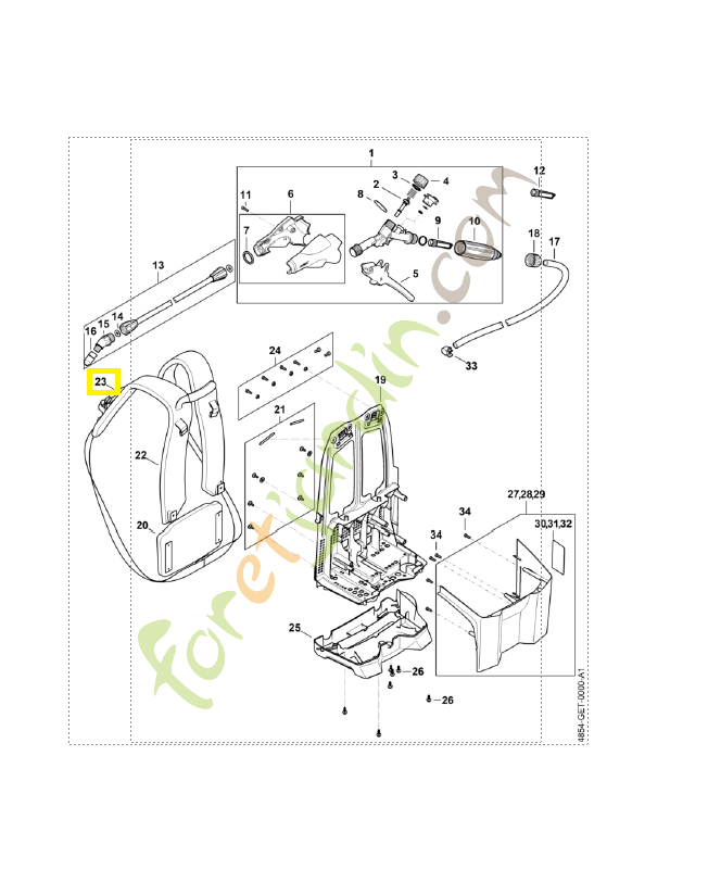 Sangle pectorale 4854-790-7700. Pièce détachée Stihl / Vicking Sangle pectorale 4854-790-7700. Pièce détachée Stihl / Vicking