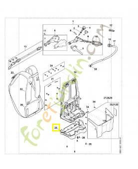 Plaque de plancher 4854-798-2200. Pièce détachée Stihl / Vicking