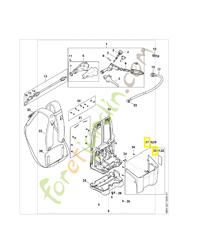 Capot 4854-700-2100. Pièce détachée Stihl / Vicking Capot 4854-700-2100. Pièce détachée Stihl / Vicking