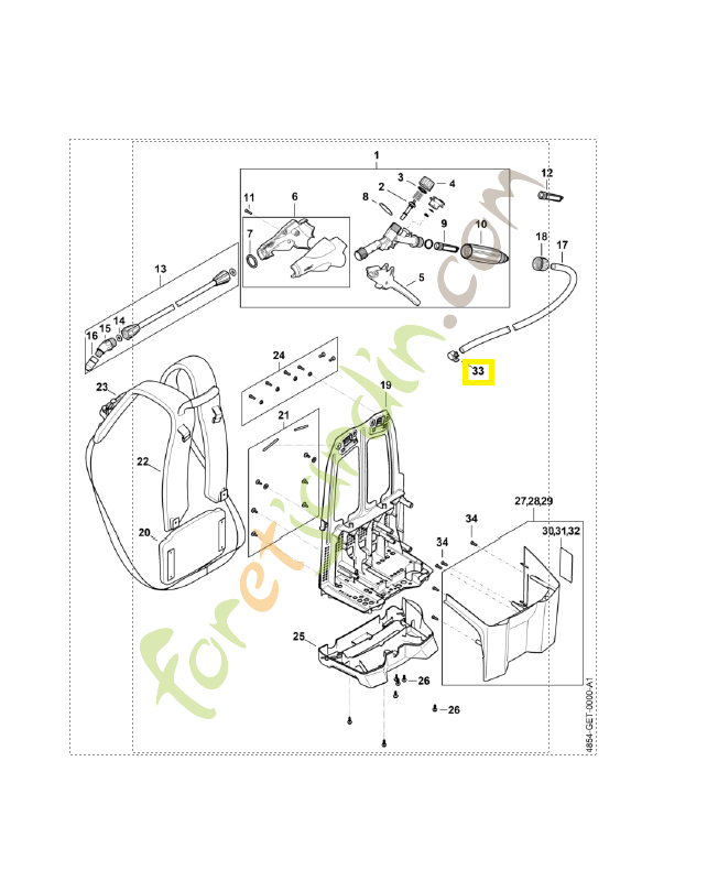 Collier de serrage 4854-708-8700. Pièce détachée Stihl / Vicking Collier de serrage 4854-708-8700. Pièce détachée Stihl / Vicking