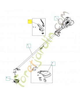 poignée complète 590406601. Pièce détachée Husqvarna