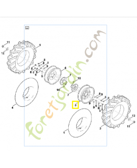 Jante 6909-760-3900. Pièce de rechange Sithl / Vicking