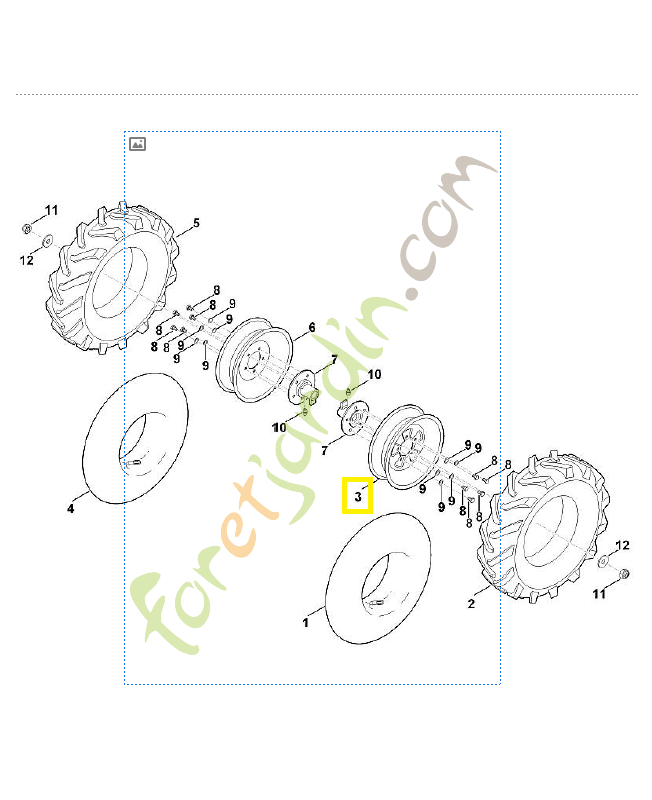 Jante 6909-760-3900. Pièce de rechange Sithl / Vicking