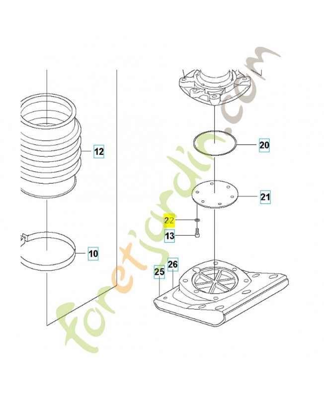 Rondelle d'espacement 594127701. Pièce détachée Husqvarna