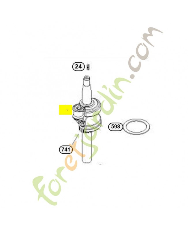 590537 Vilebrequin. Pièce de rechange pour moteur thermique Briggs et Straton