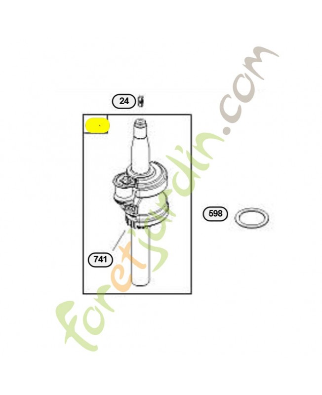 594572 vilebrequin. Pièce détachée pour moteur thermique Briggs et Straton