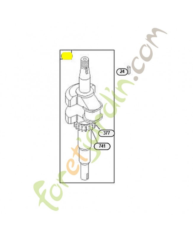 797018 Vilebrequin. Pièce de rechange pour moteur thermique Briggs et Straton 797018 Vilebrequin. Pièce de rechange pour moteur thermique Briggs et Straton