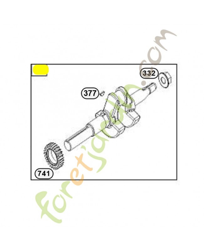 797070 Vilebrequin. Pièce de rechange pour moteur thermique Briggs et Straton 797070 Vilebrequin. Pièce de rechange pour moteur thermique Briggs et Straton