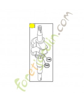 593916 vilebrequin. Pièce détachée pour moteur thermique Briggs et Straton