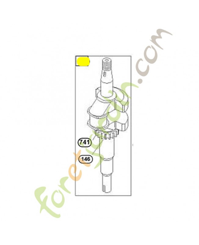 691457 Vilebrequin. Pièce de rechange pour moteur thermique Briggs et Straton