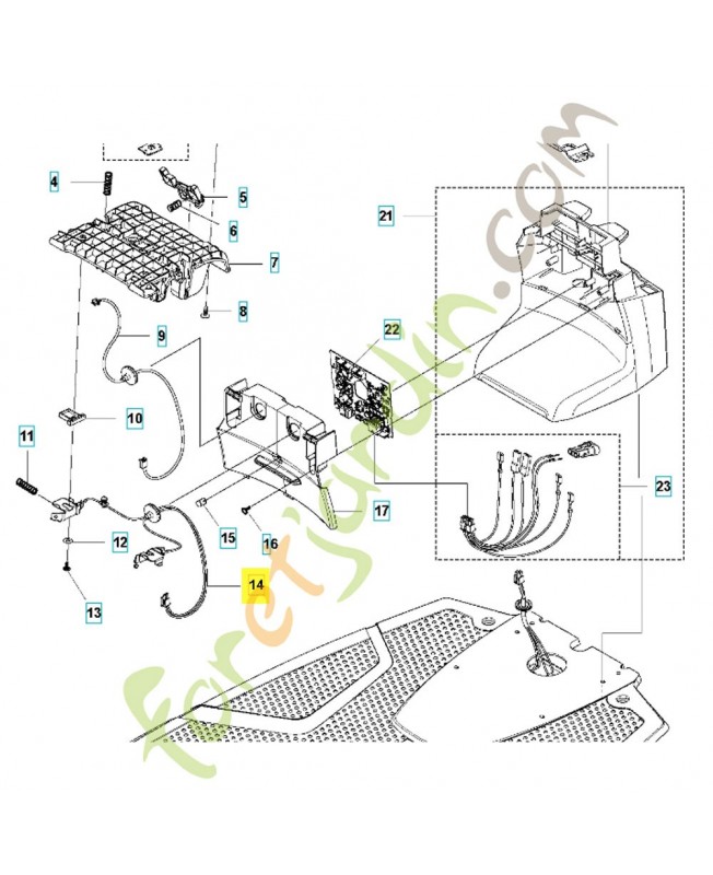 Câble 531242201. Pièce détachée Husqvarna