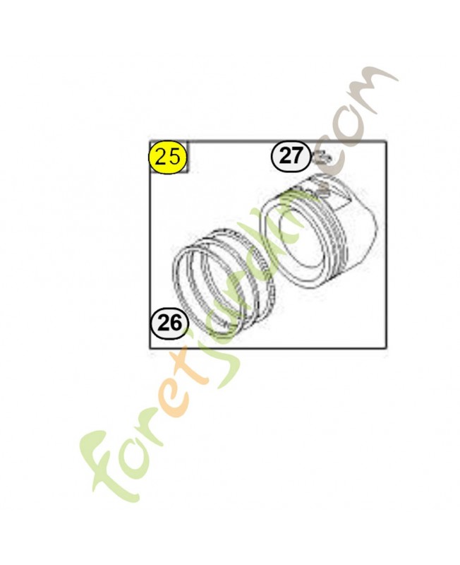 499292 Ensemble piston. Pièce de rechange pour moteur thermique Briggs et Straton