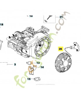 Lanceur complet 590394001. Pièce détachée Husqvarna