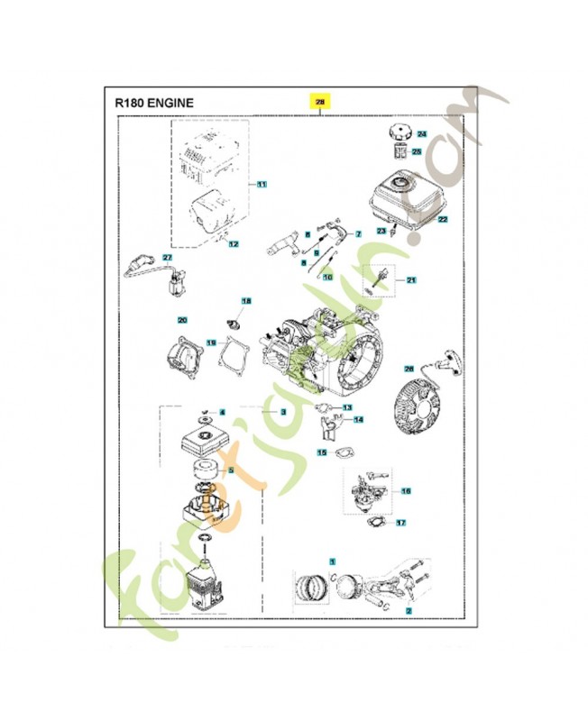 moteur 590394201. Pièce détachée Husqvarna