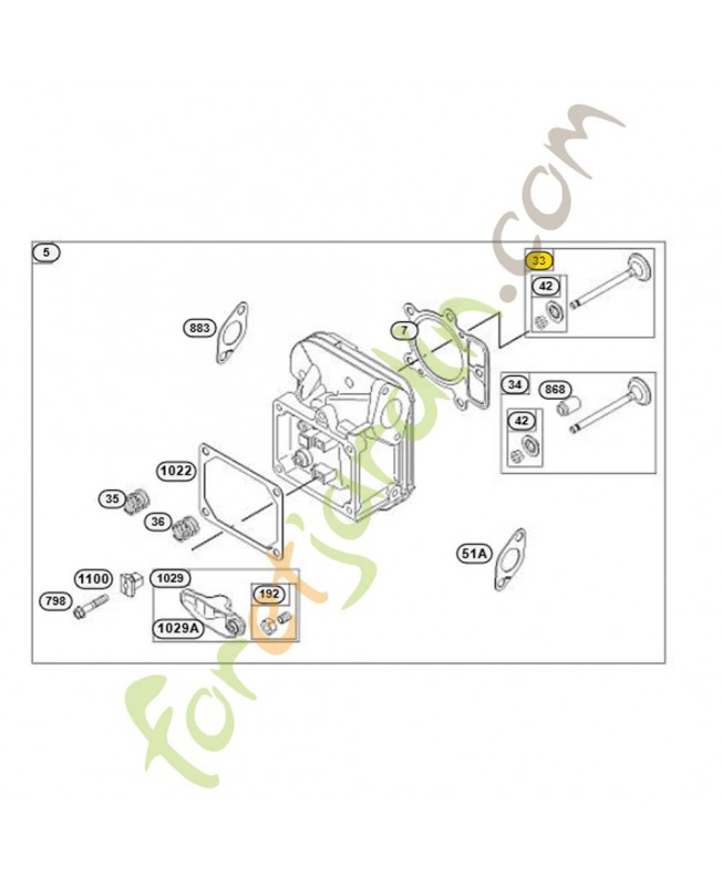697576 Soupape d'échappement briggs & Stratton