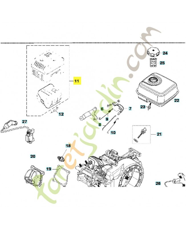 SILENCIEUX COMPLET 590393101. Pièce détachée Husqvarna