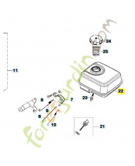 Réservoir à essence 590393701. Pièce détachée Husqva