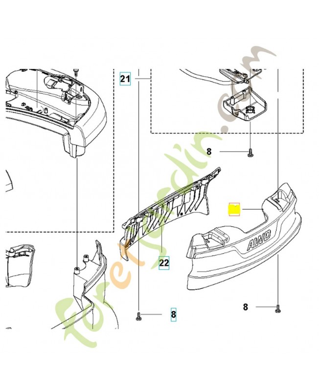 Capot de protection 591467901. Pièce détachée Husqvarna Capot de protection 591467901. Pièce détachée Husqvarna