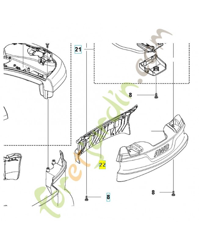 Capot de protection 591467801. Pièce détachée Husqvarna Capot de protection 591467801. Pièce détachée Husqvarna