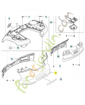 Capot protecteur 591467501. Pièce détachée Husqvarna