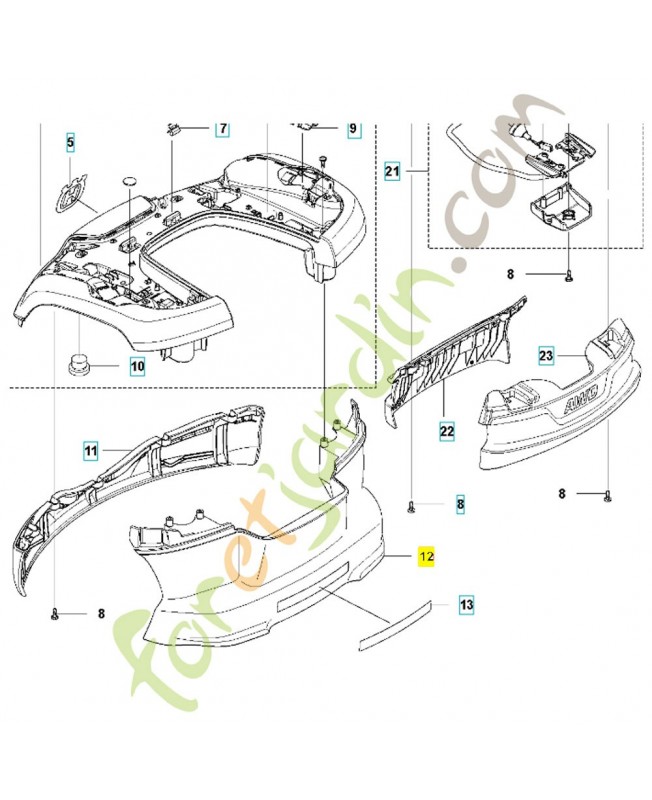 Capot protecteur 591467501. Pièce détachée Husqvarna Capot protecteur 591467501. Pièce détachée Husqvarna