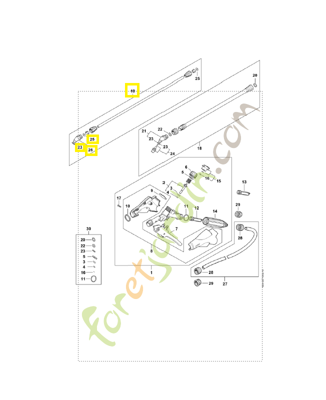 Lance 4255-500-0905. Pièce détachée Stihl / Vicking