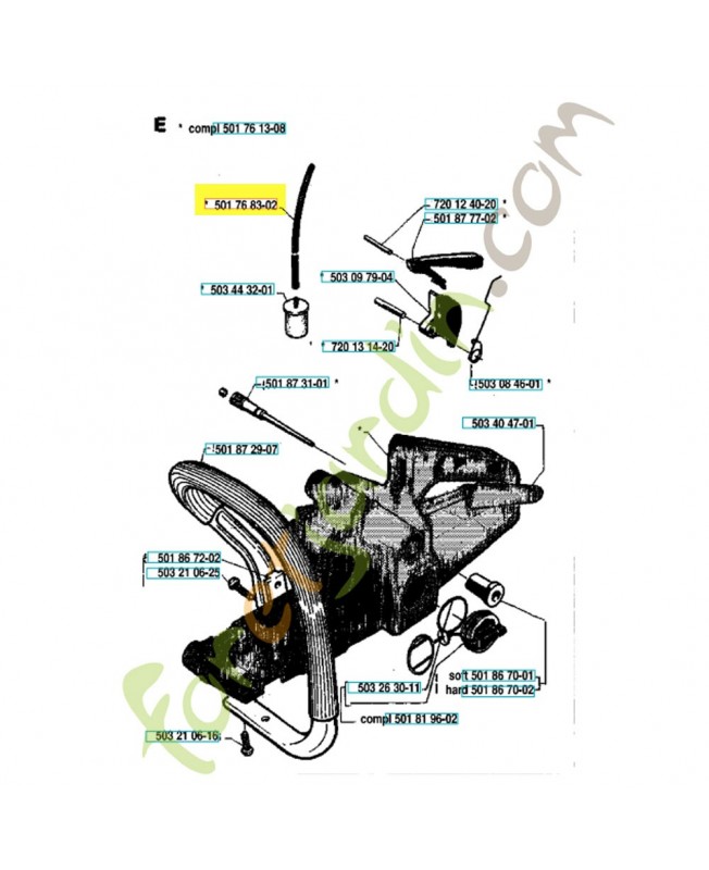 Durite d'essence 581756103. Pièce de rechange Husqvarna