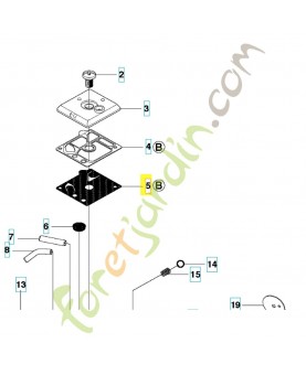 Membrane de pompe 502254701. Pièce de rechange Husqvarna 