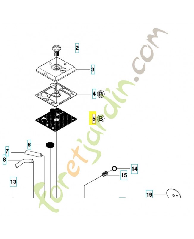 Membrane de pompe 502254701. Pièce de rechange Husqvarna 