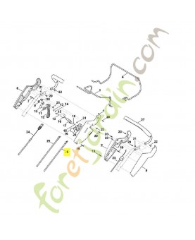 Cable de commande de gaz 6375-180-1130. Pièce de rechange Sithl / Vicking