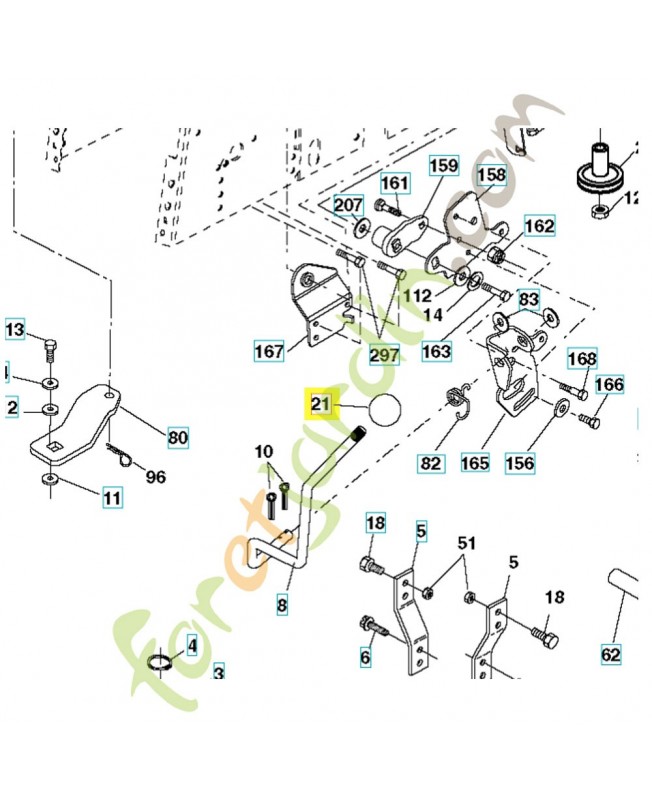 Boule levier vitesses 532106933. Pièce de rechange Husqvarna