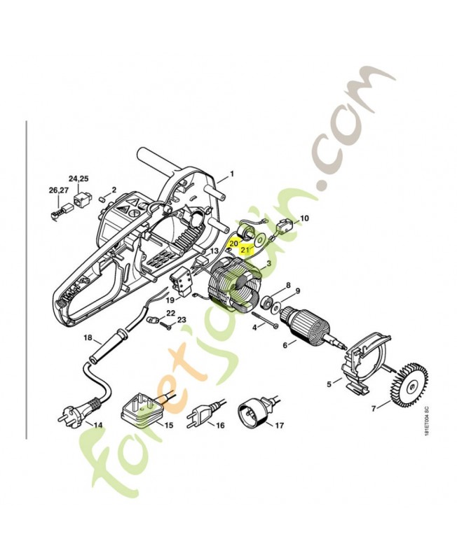 Disjoncteur surcharge 230 v 1208-430-1515. Pièce de rechange Sithl / Vicking