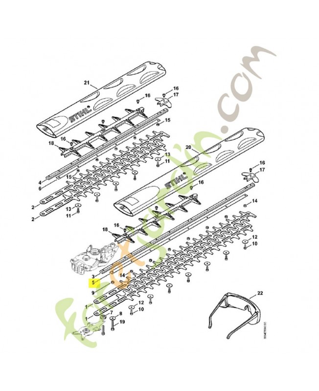 Glissière de couteau 4851-713-2200. Pièce de rechange Sithl / Vicking référence 4851-713-2200