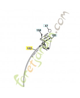 Câble embrayage de lame 583075601. Pièce de rechange Husqvarna