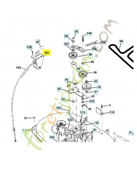 Support cable d'embrayage 532188234. Pièce de rechange Husqvarna