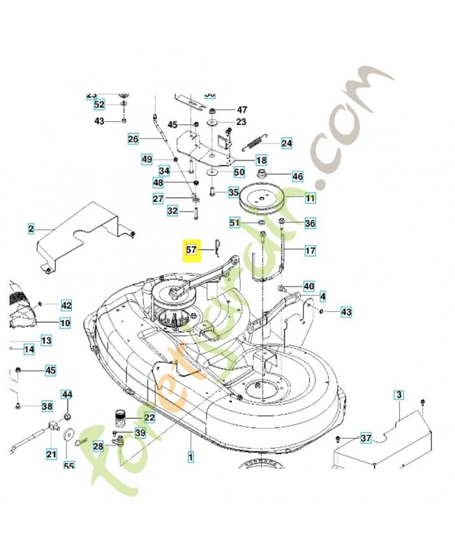 Goupille "beta" jaune zinc 532165898. Pièce de rechange Husqvarna référence 532165898