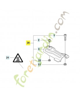 Couvercle 574306804. Pièce détachée Husqvarna