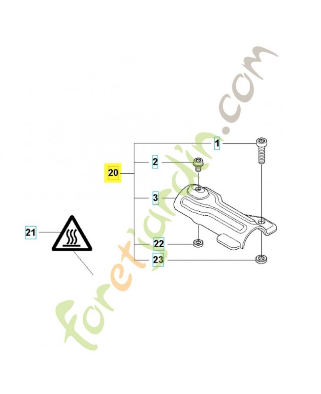 Couvercle 574306804. Pièce détachée Husqvarna