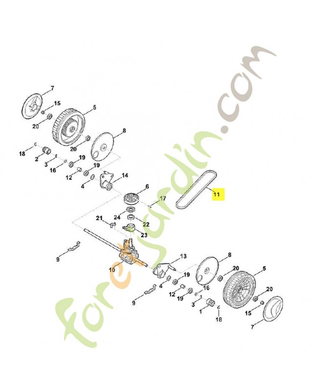 Courroie trapézoïdale 6383-704-2120. Pièce détachée Stihl / Vicking