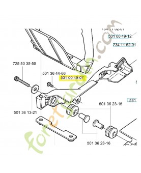 Etrier 531004907. Pièce de rechange Husqvarna