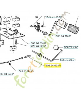 Ressort 506946301. Pièce de rechange Husqvarna référence 506946301