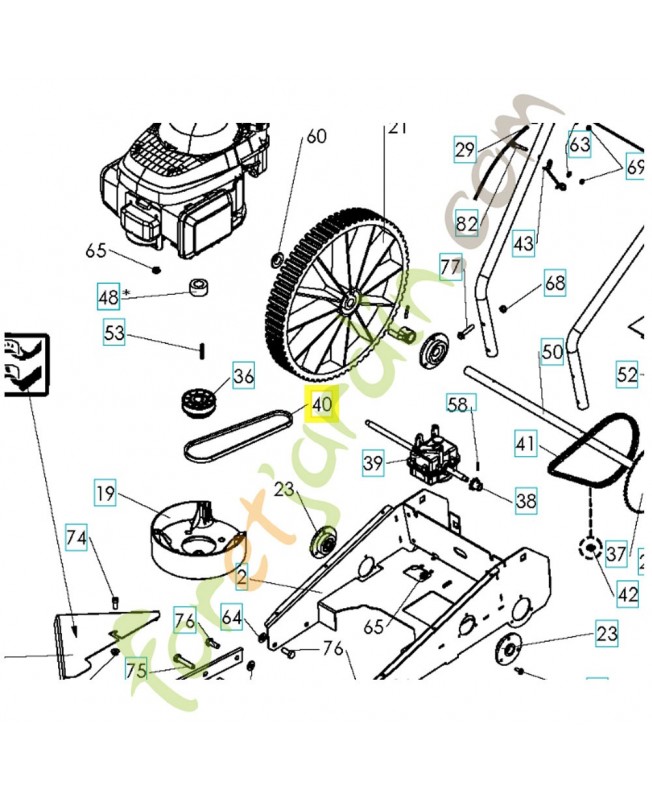Courroie d'avancement 504050901. Pièce de rechange Husqvarna