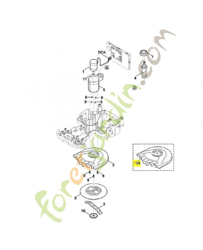 Corps 6301-701-1002. Pièce détachée Stihl / Vicking
