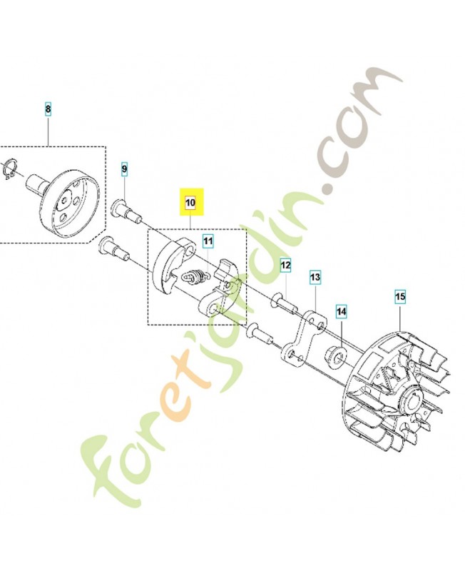 Embrayage 537040102 HUSQVARNA Remplace la référence 537040002